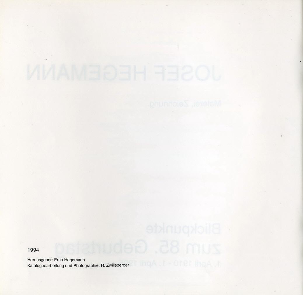 Katalog zum 85. Geburtstag 1995
