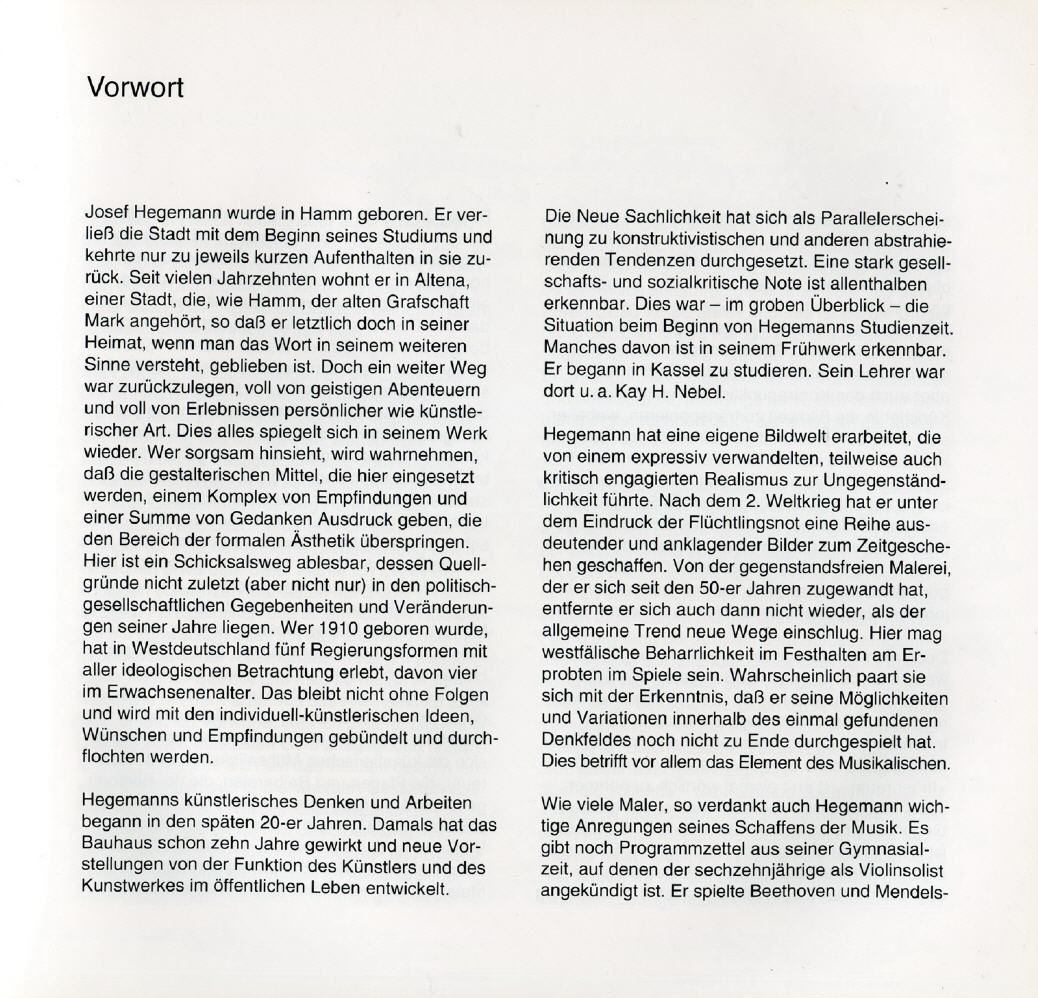 Katalog zum 85. Geburtstag 1995