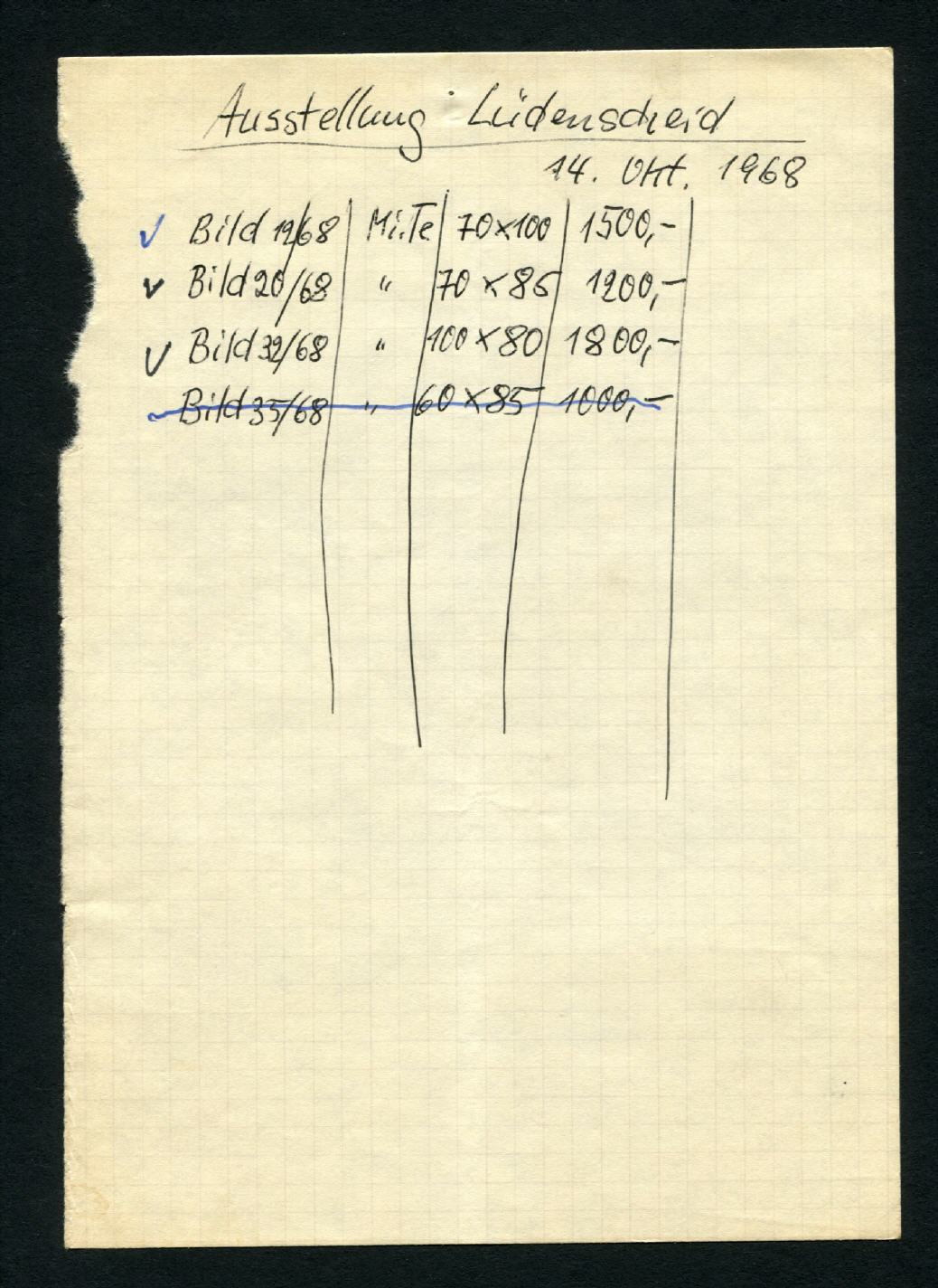 Ausstellung Lüdenscheid 1968